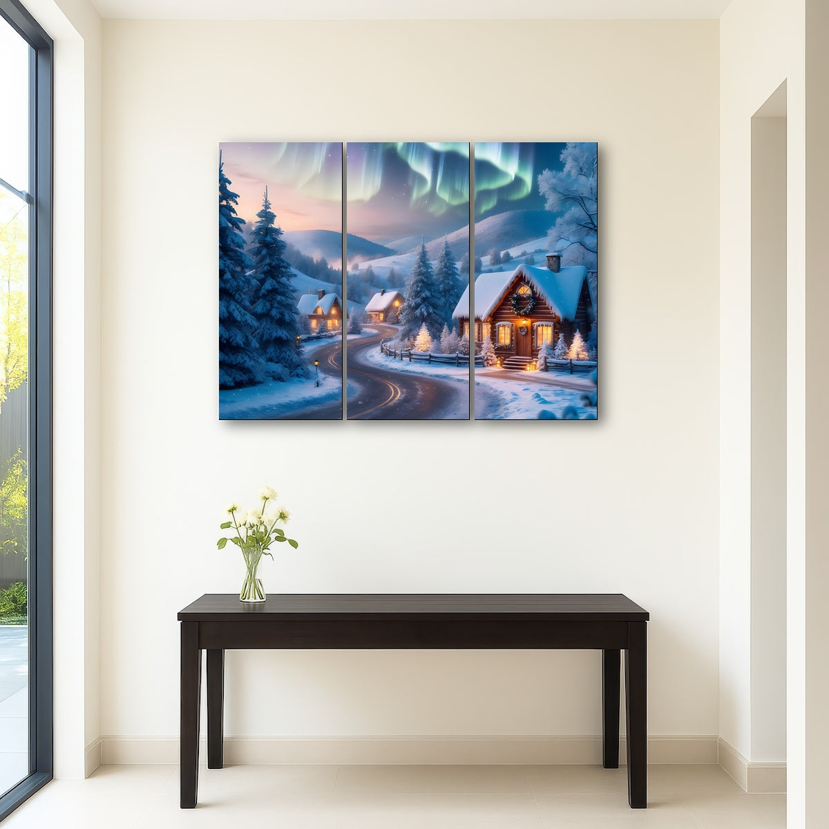 AUTO-MOCKUP ROOM | Northern Lights Painting