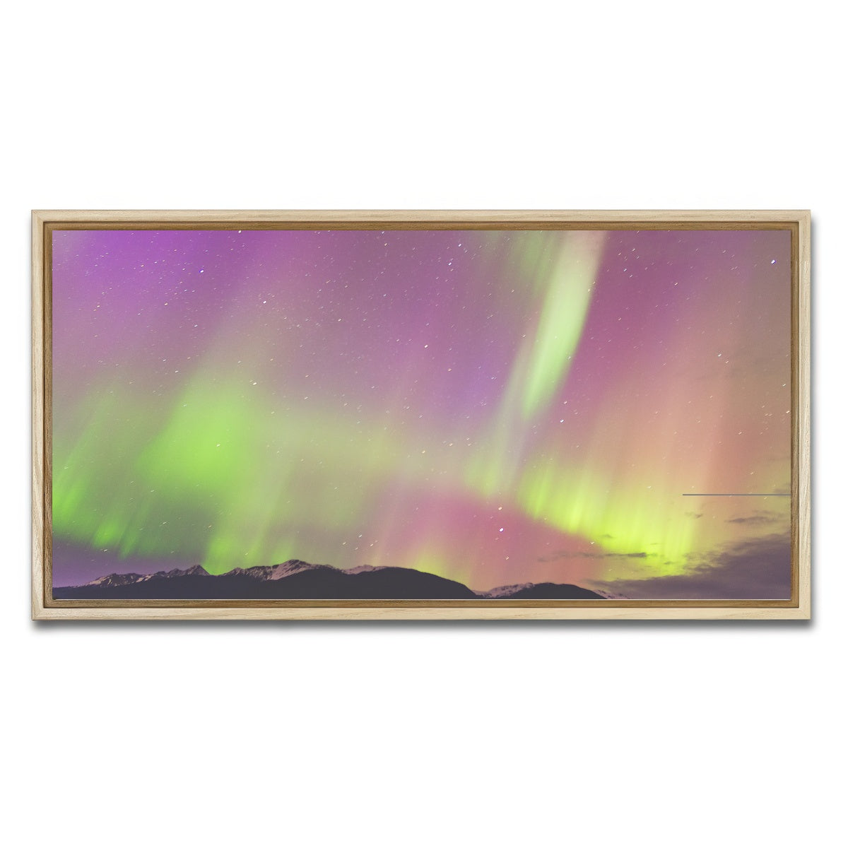 AUTO-MOCKUP WHITE | Northern Lights Purple | 1 Piece | Natural Framed Canvas | group=2x1
