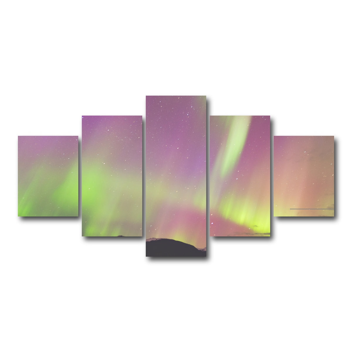 AUTO-MOCKUP WHITE | Northern Lights Purple | 5 Piece | Gallery Wrap Canvas | group=5_short
