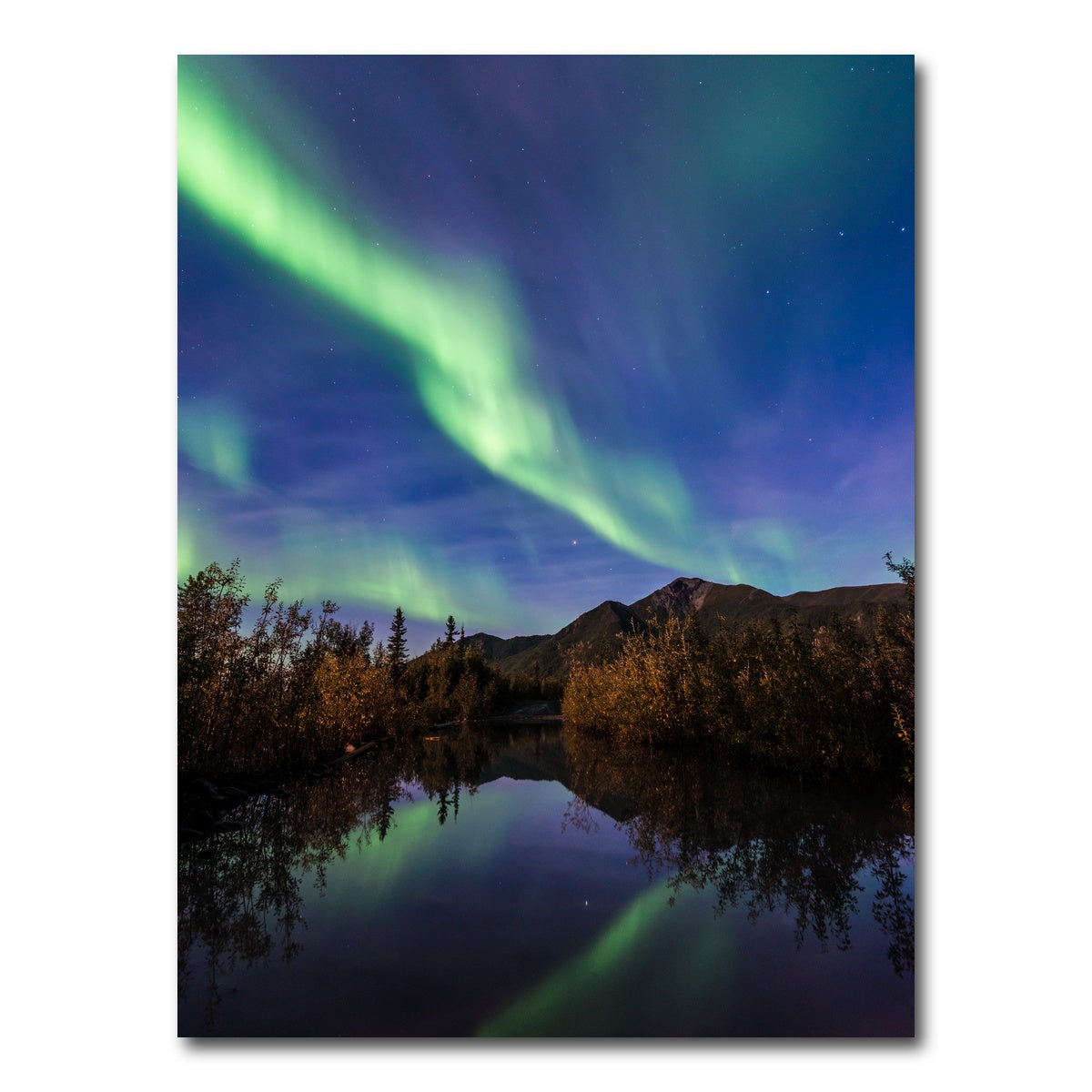 AUTO-MOCKUP WHITE | Northern Lights Reflection | 1 Piece | Gallery Wrap Canvas | group=3x4