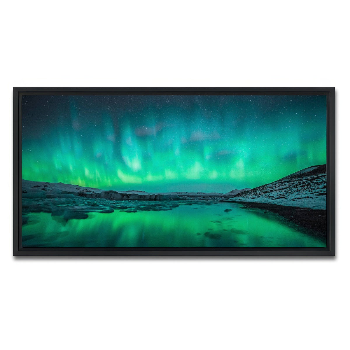 AUTO-MOCKUP WHITE | Northern Lights | 1 Piece | Black Framed Canvas | group=2x1