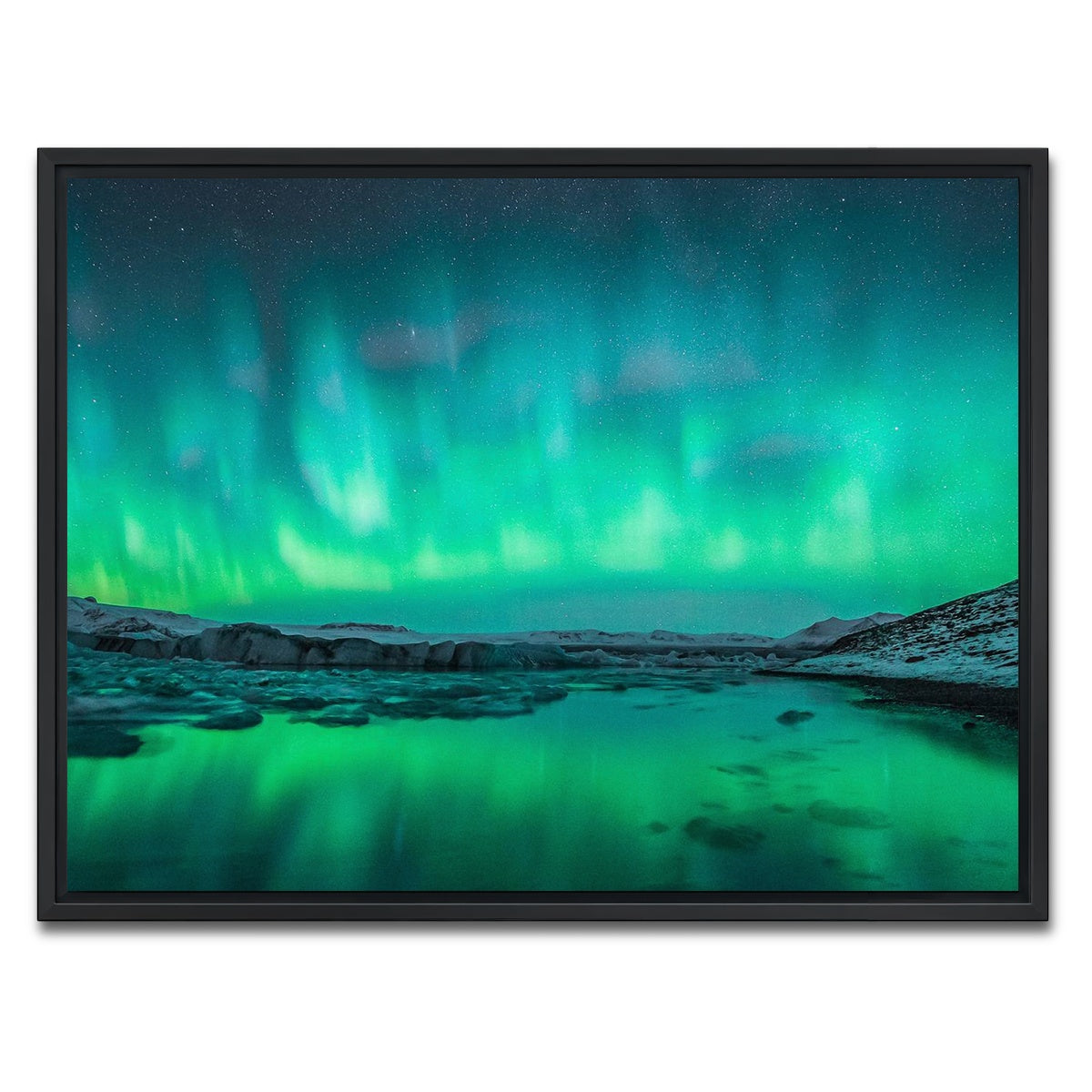 AUTO-MOCKUP WHITE | Northern Lights | 1 Piece | Black Framed Canvas | group=4x3