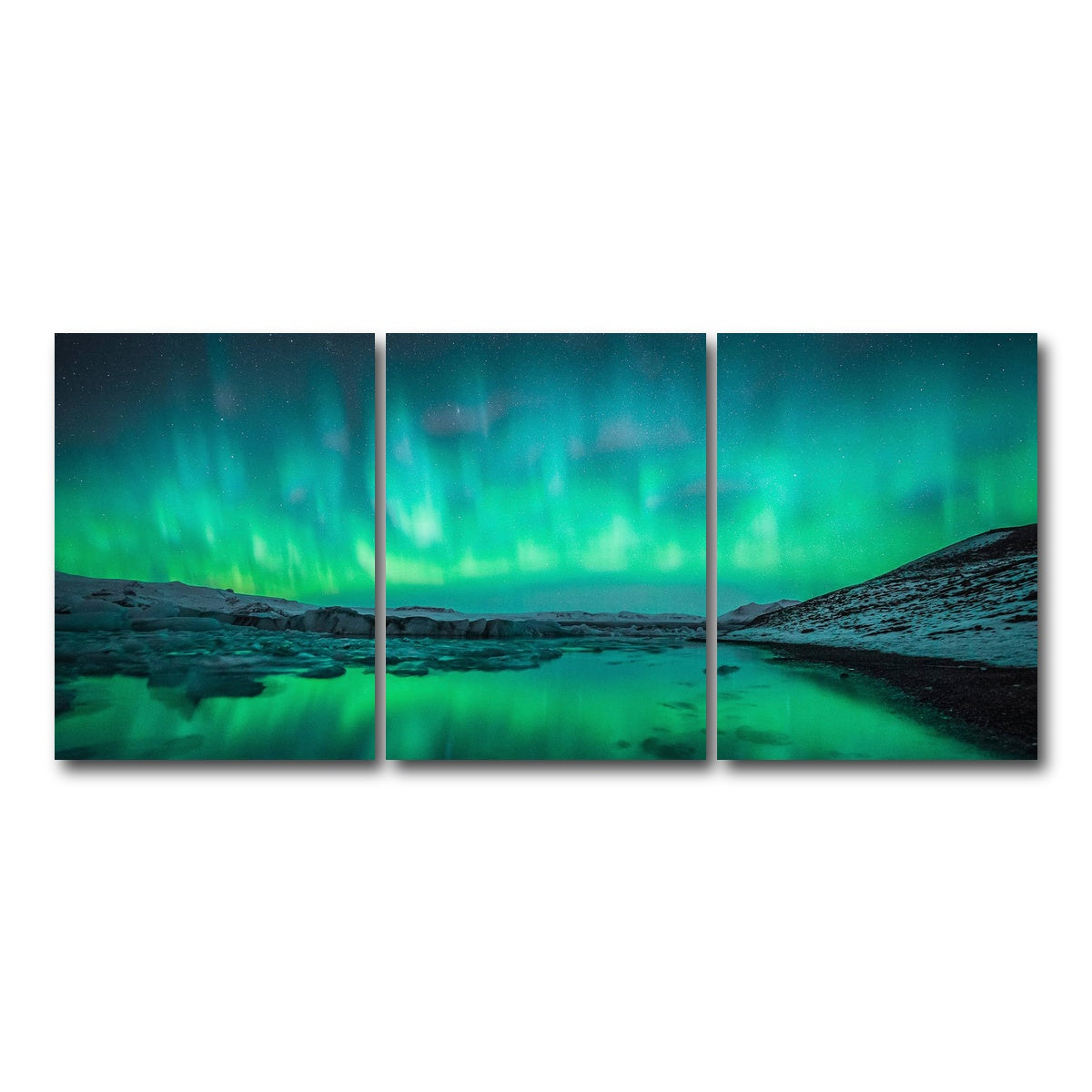 AUTO-MOCKUP WHITE | Northern Lights | 3 Piece | Gallery Wrap Canvas | group=18x24