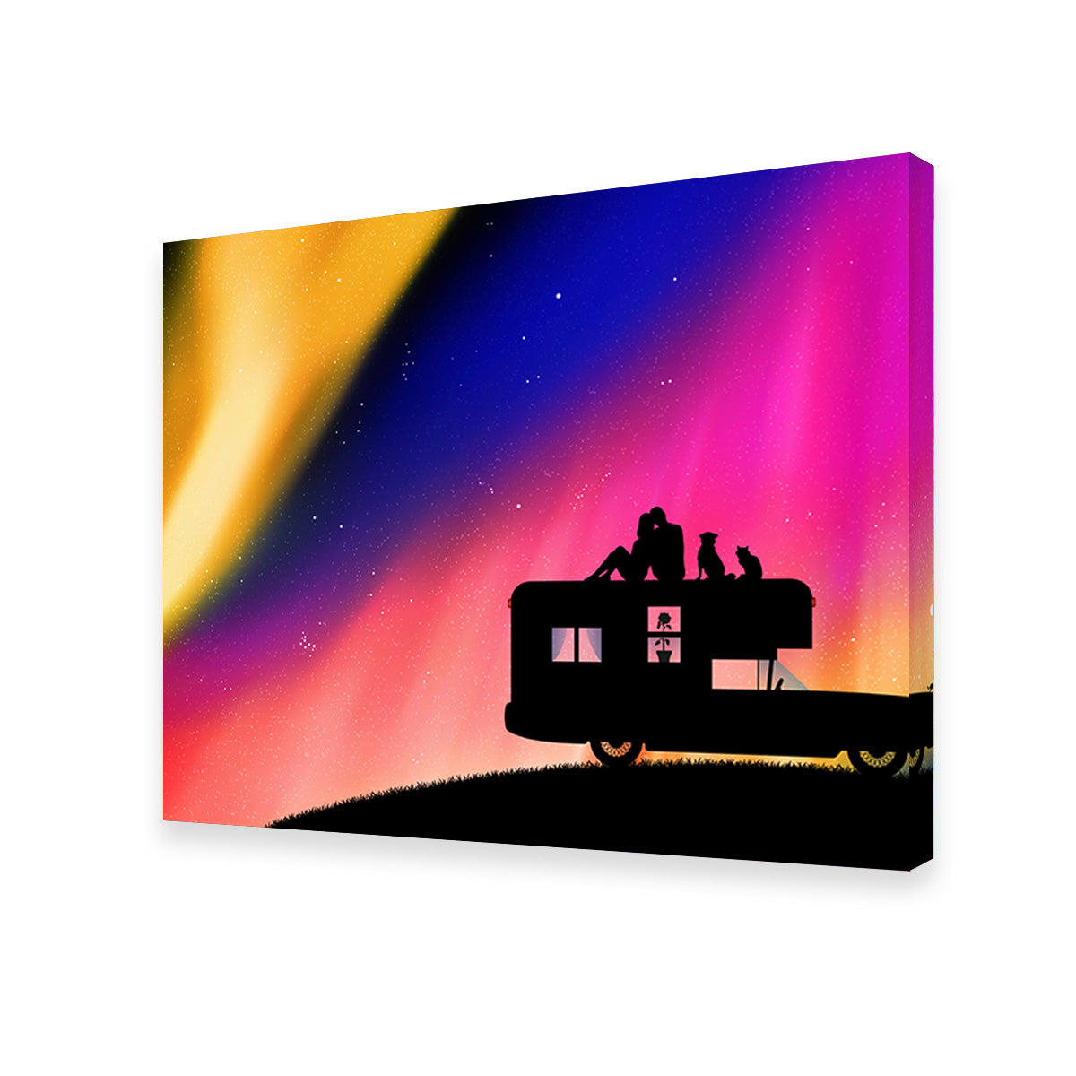 Northern lights Camping Wall Art