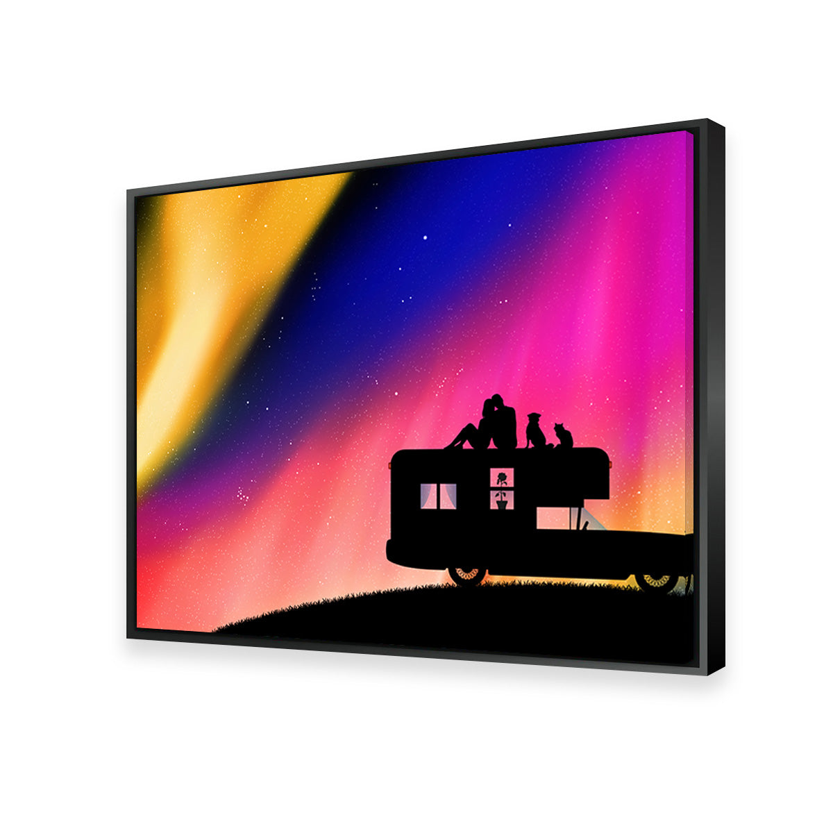 Northern lights Camping Wall Art