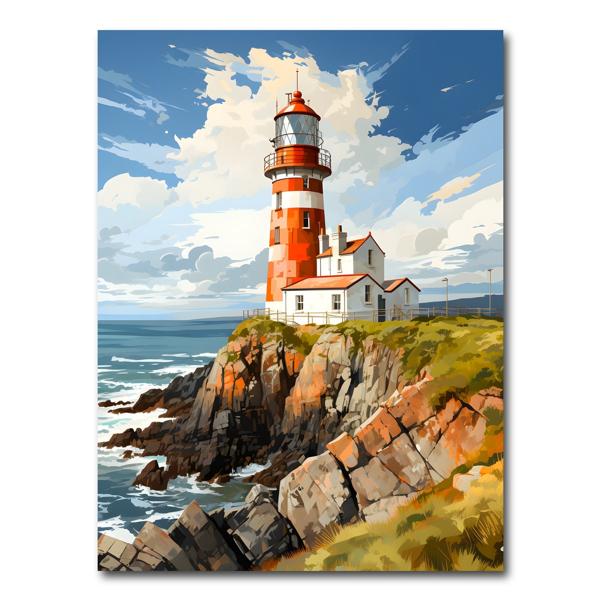 AUTO-MOCKUP WHITE | Norway - Tranoy Lighthouse | 1 Piece | Gallery Wrap Canvas | group=3x4