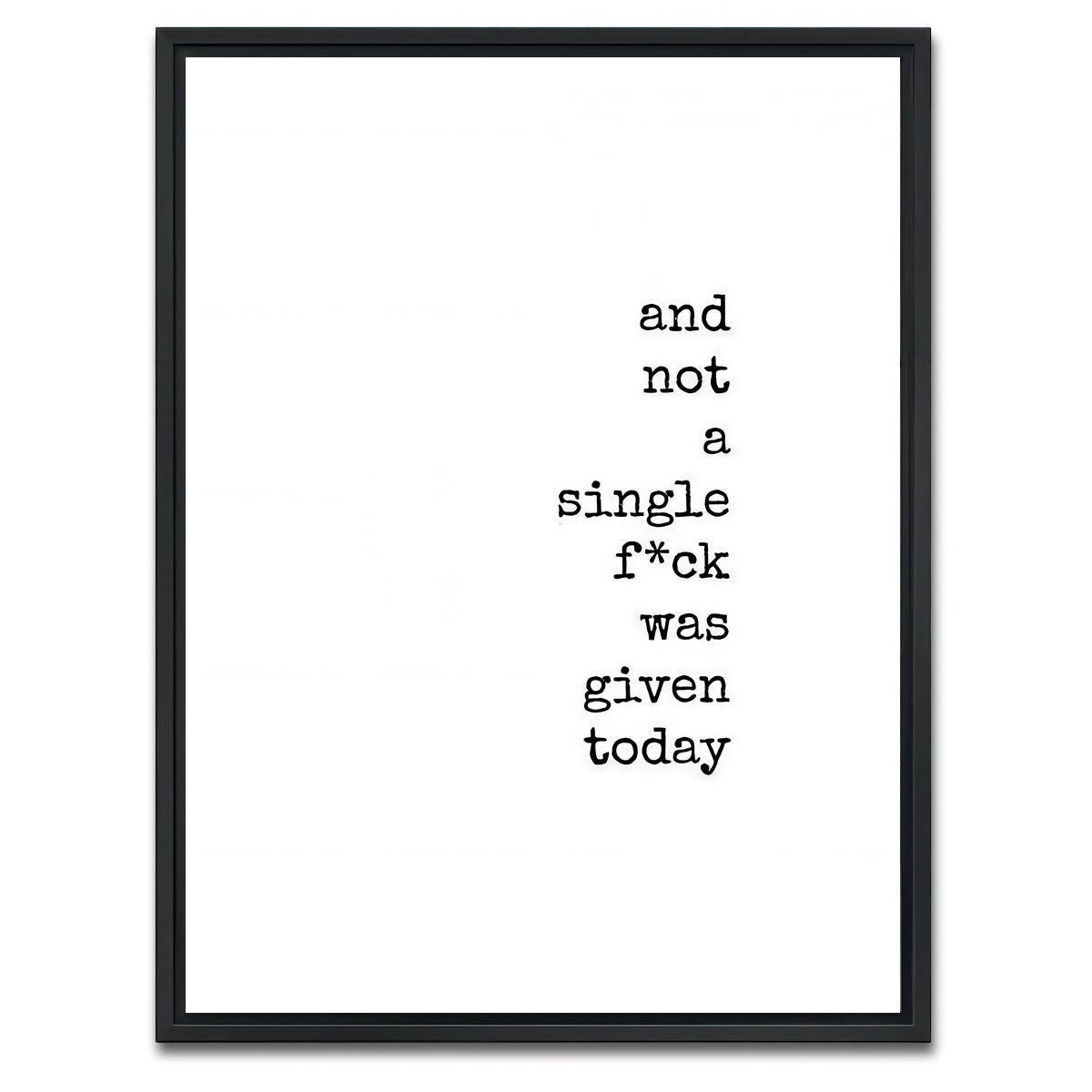 AUTO-MOCKUP WHITE | Not a One | 1 Piece | Black Framed Canvas | group=3x4