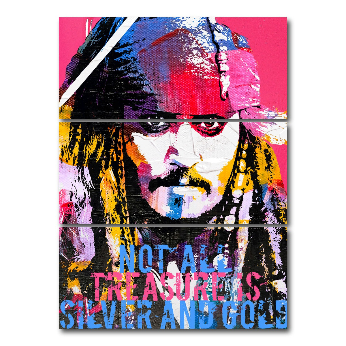 AUTO-MOCKUP WHITE | Not all Treasure | 3 Piece | Gallery Wrap Canvas | group=8x18_stacked