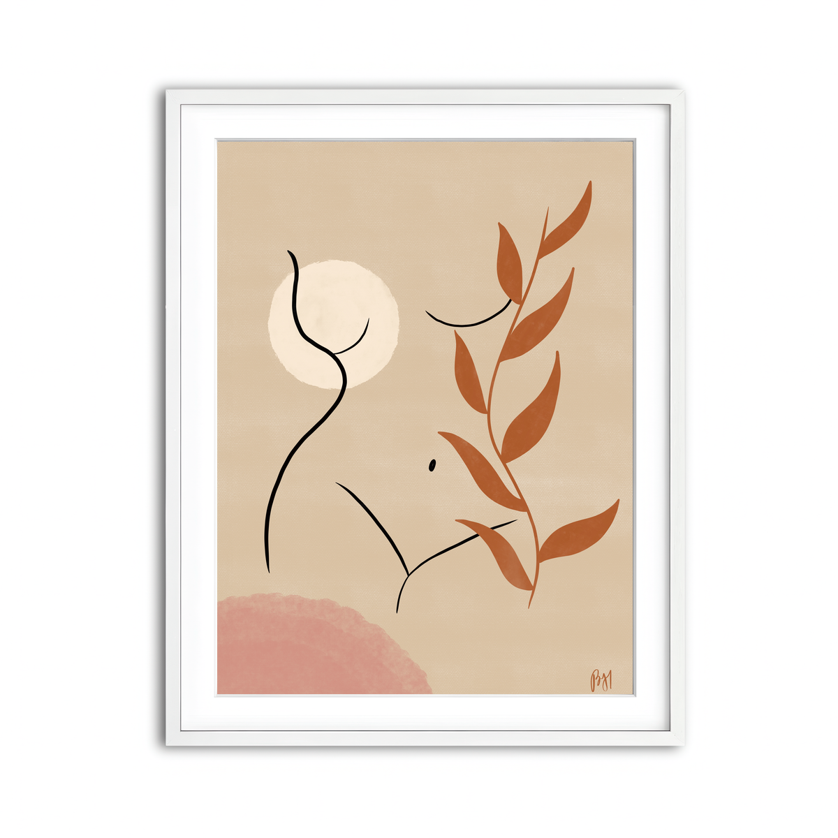 Framed Print 3x4 White