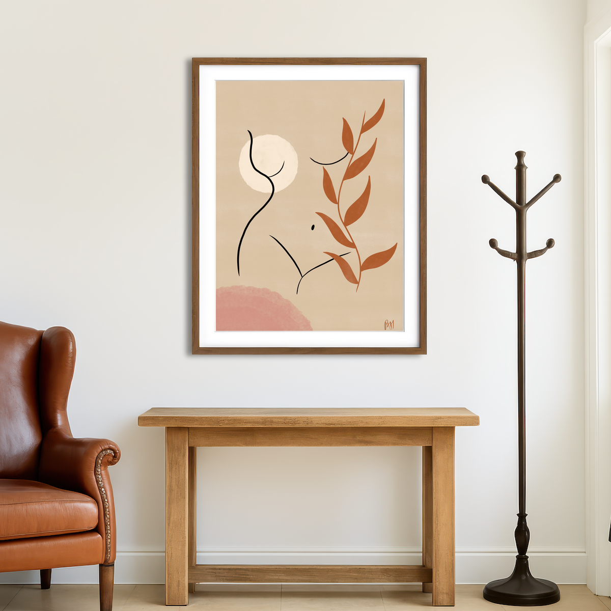 AUTO-MOCKUP ROOM | Nude Earthy Tones Wall Art