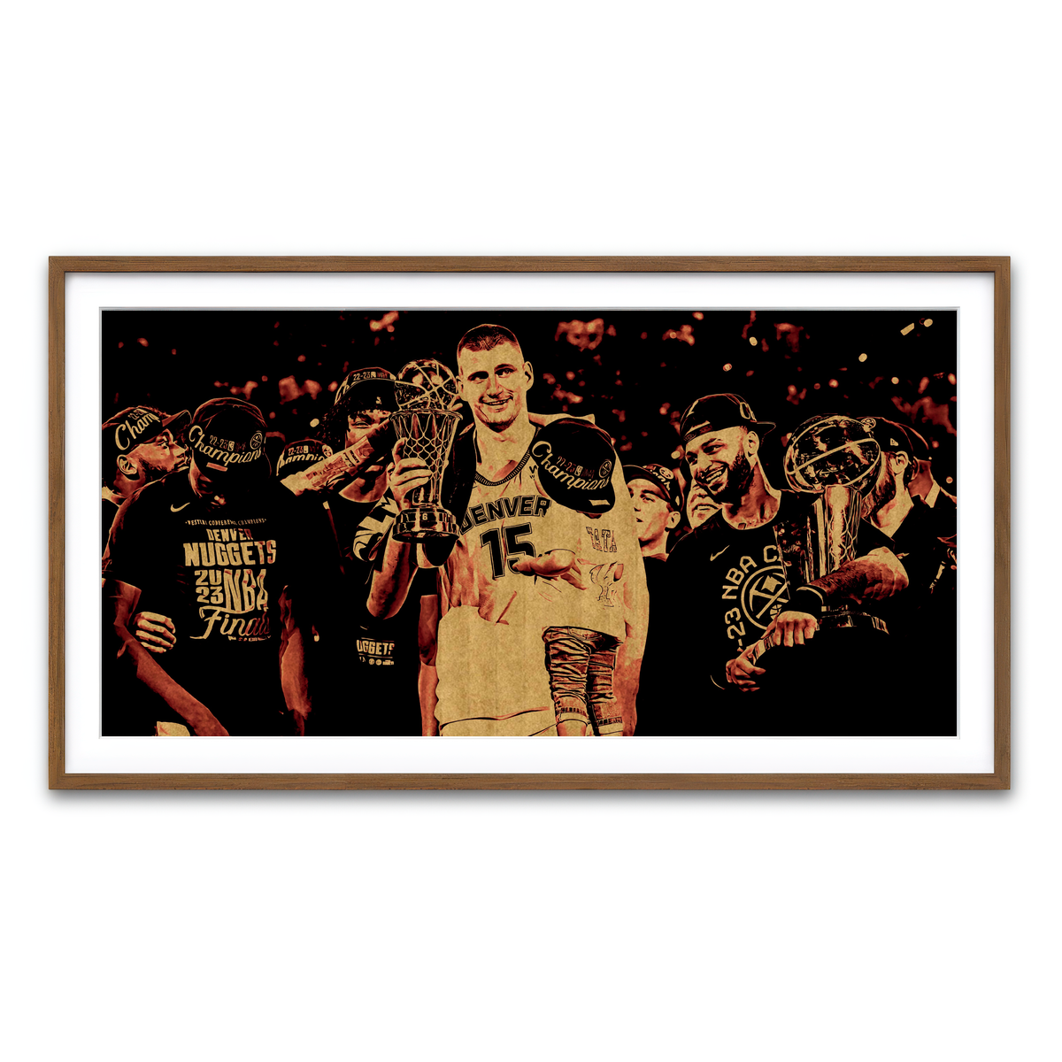 Framed Print 2x1 Walnut