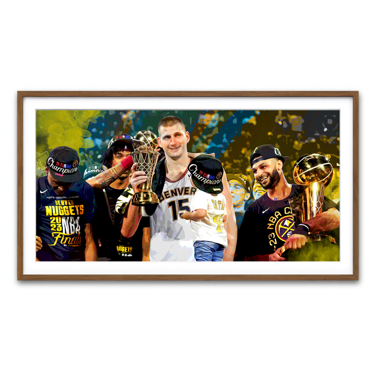 Framed Print 2x1 Walnut