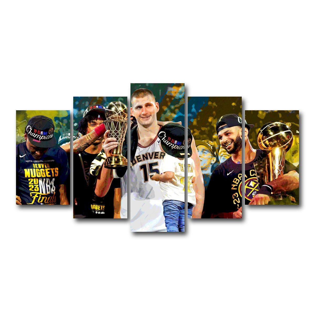 AUTO-MOCKUP WHITE | Nuggets Finals Champs | 5 Piece | Gallery Wrap Canvas | group=5_normal