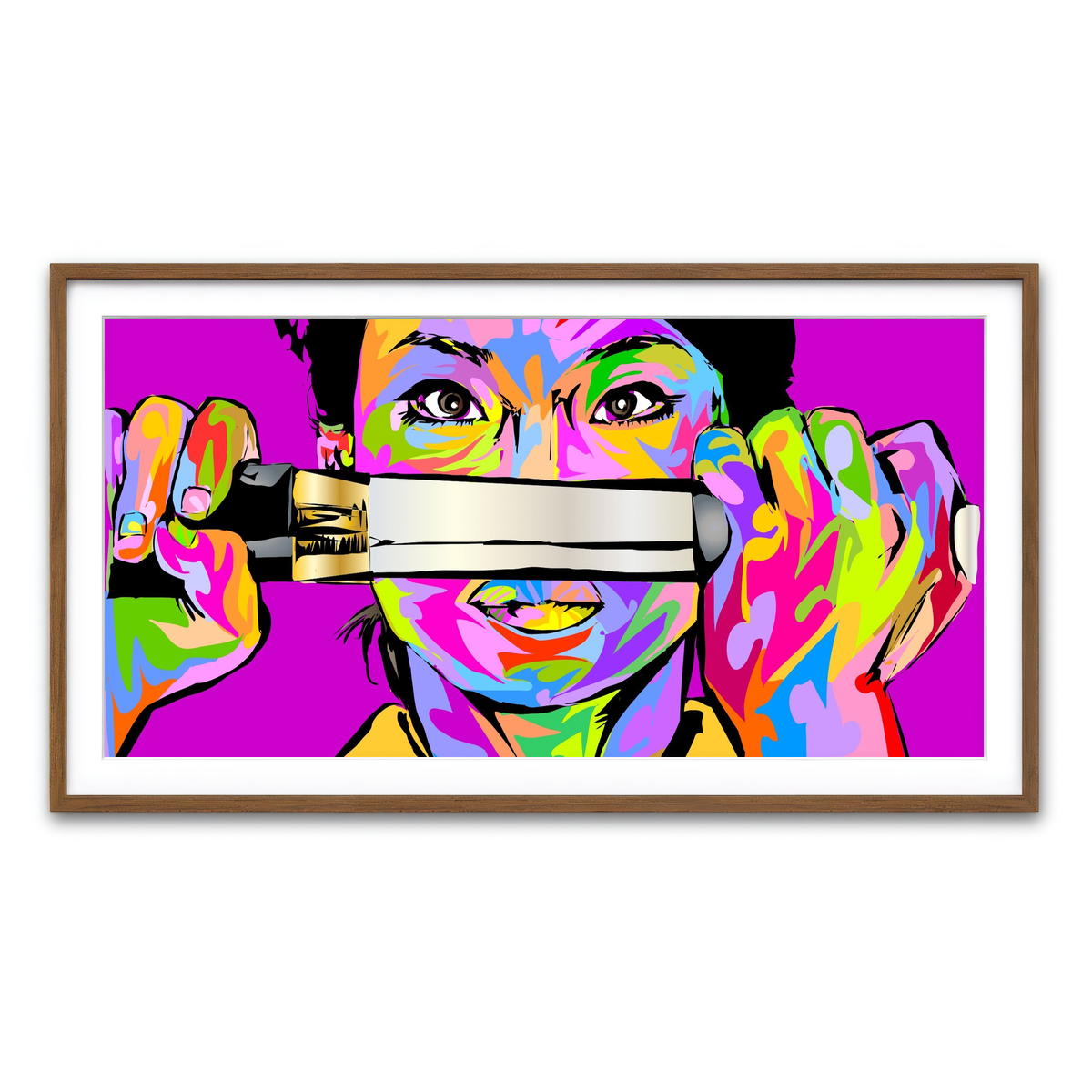 Framed Print 2x1 Walnut