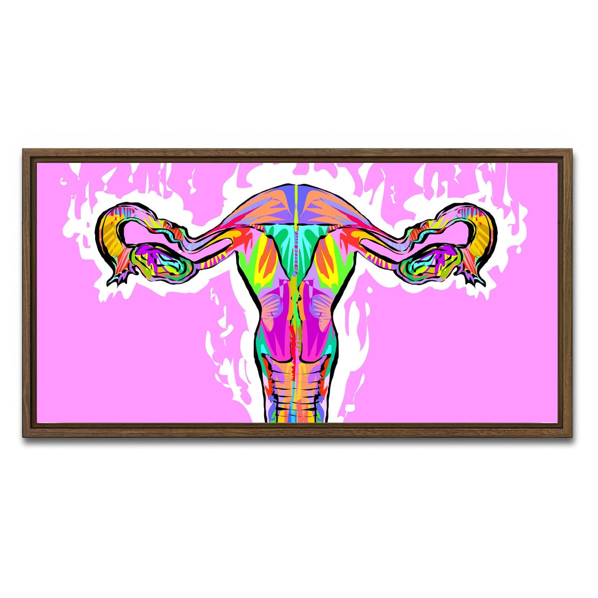 AUTO-MOCKUP WHITE | OVARIES | 1 Piece | Walnut Framed Canvas | group=2x1