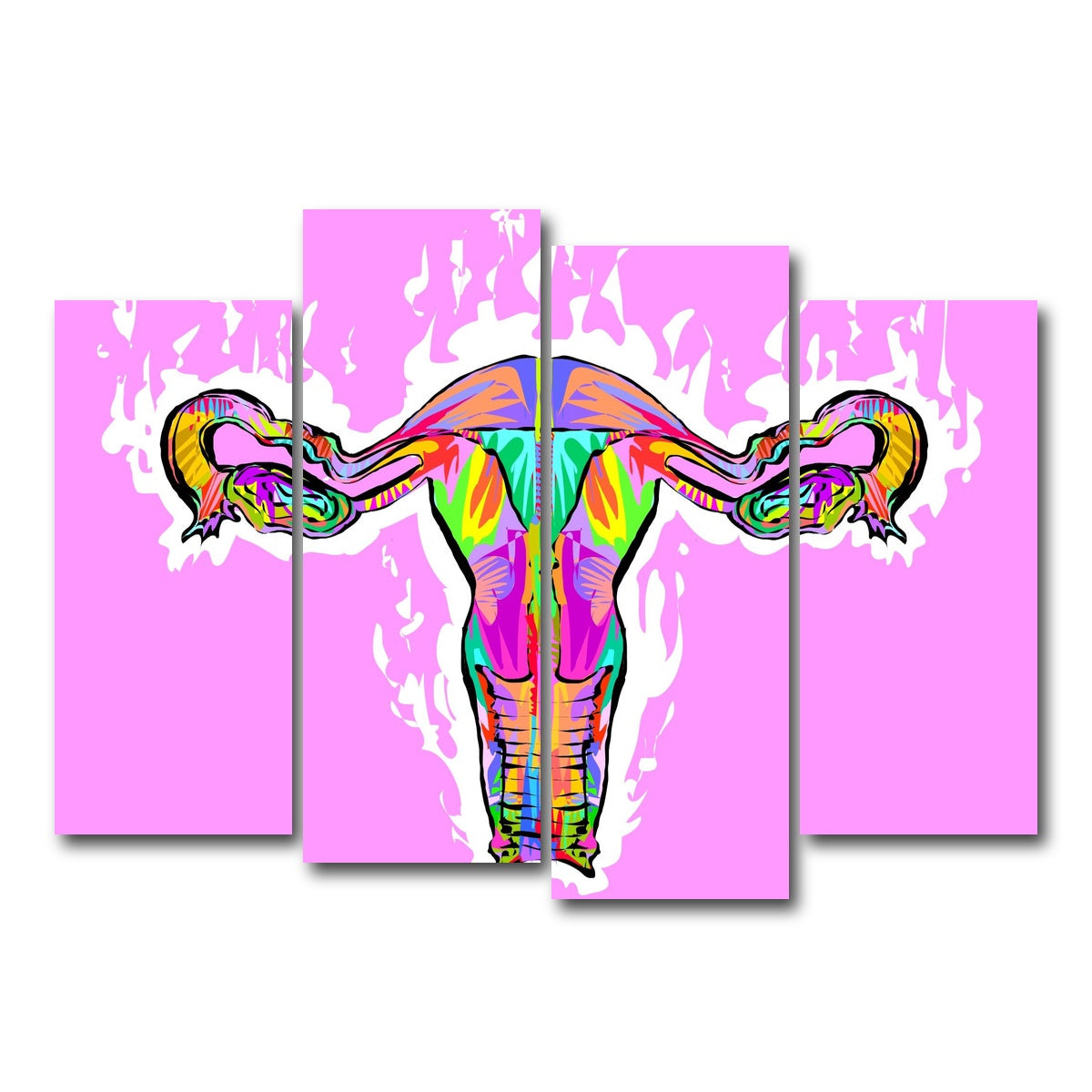 AUTO-MOCKUP WHITE | OVARIES | 4 Piece | Gallery Wrap Canvas | group=4_normal