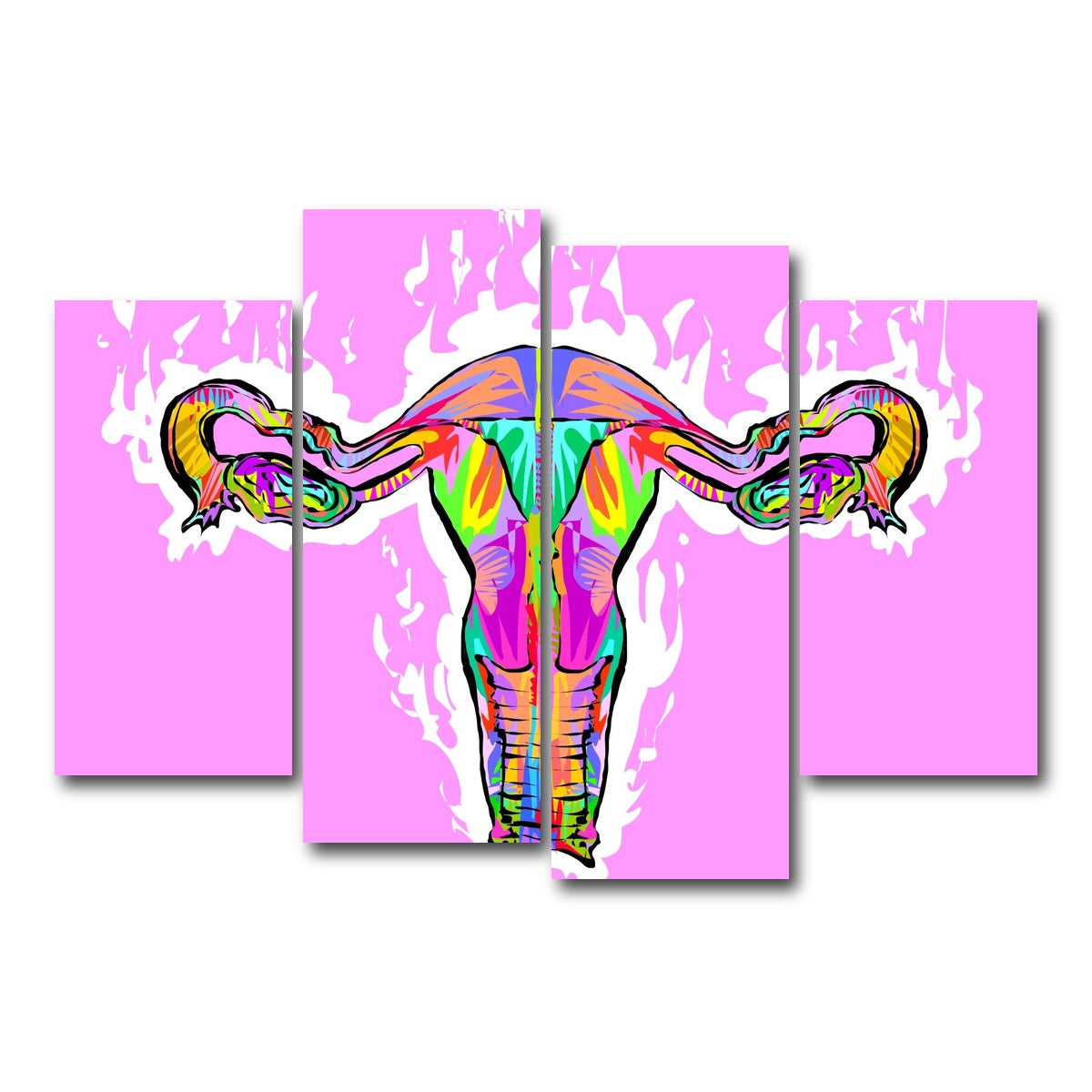 AUTO-MOCKUP WHITE | OVARIES | 4 Piece | Gallery Wrap Canvas | group=4_short