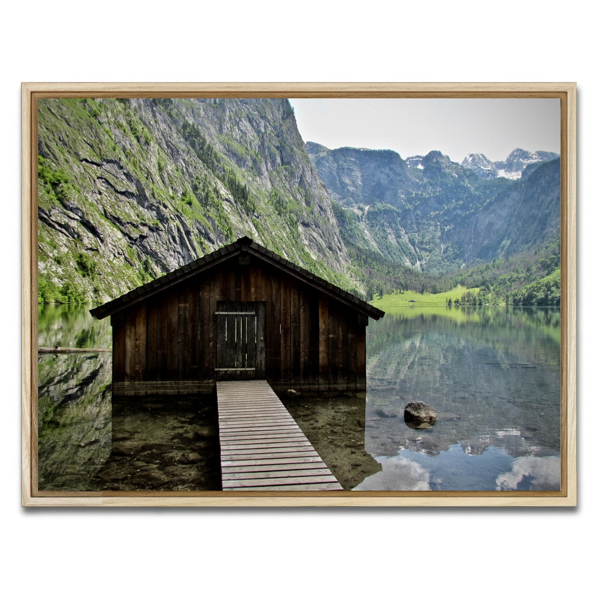 AUTO-MOCKUP WHITE | Obersee Bavaria | 1 Piece | Natural Framed Canvas | group=4x3