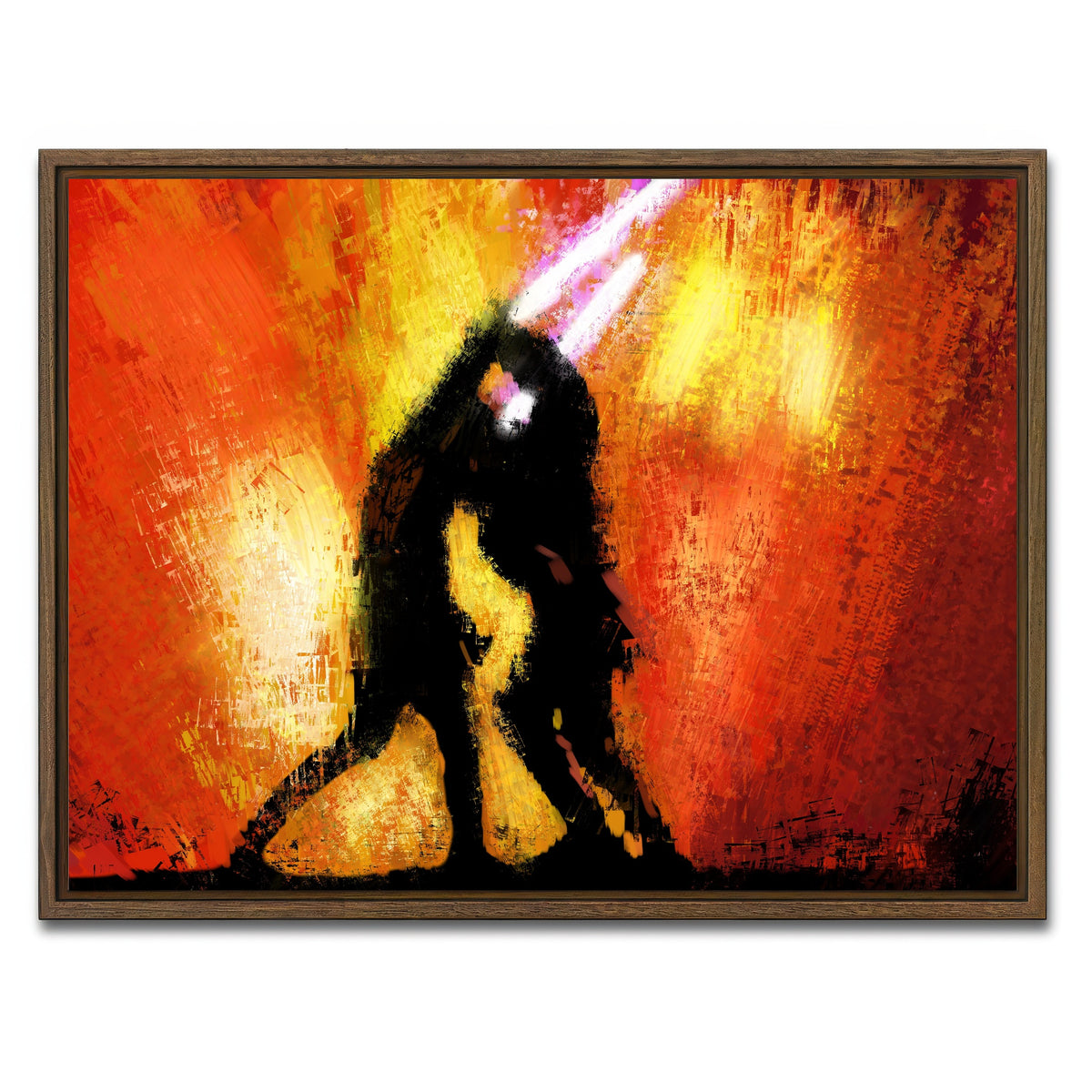 AUTO-MOCKUP WHITE | Obi Wan Vs Anakin | 1 Piece | Walnut Frame | group=4x3