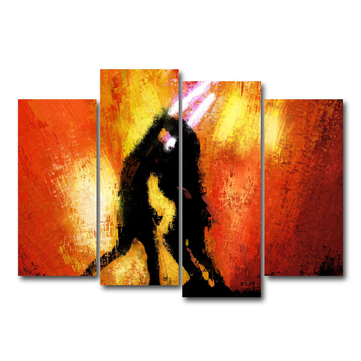 AUTO-MOCKUP WHITE | Obi Wan Vs Anakin | 4 Piece | Gallery Wrapped | group=4_normal