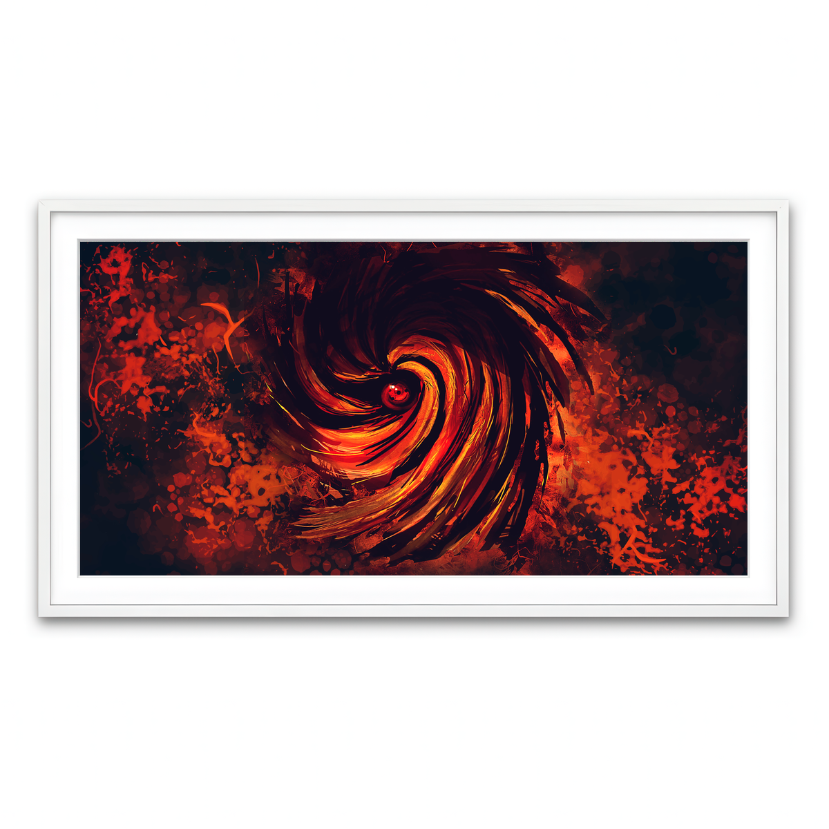 Framed Print 2x1 White