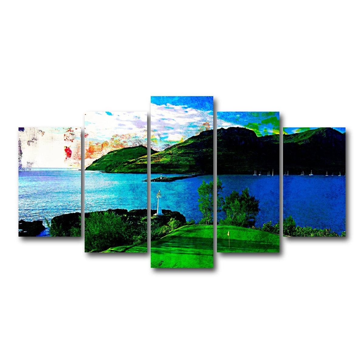 AUTO-MOCKUP WHITE | Ocean Course at Hokuala | 5 Piece | Gallery Wrap Canvas | group=5_normal