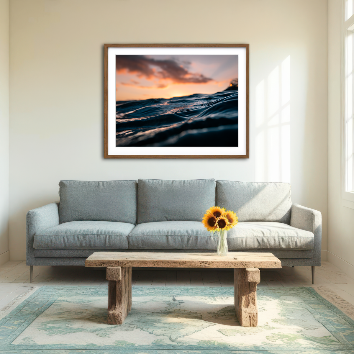 AUTO-MOCKUP ROOM | Ocean Flow Wall Art