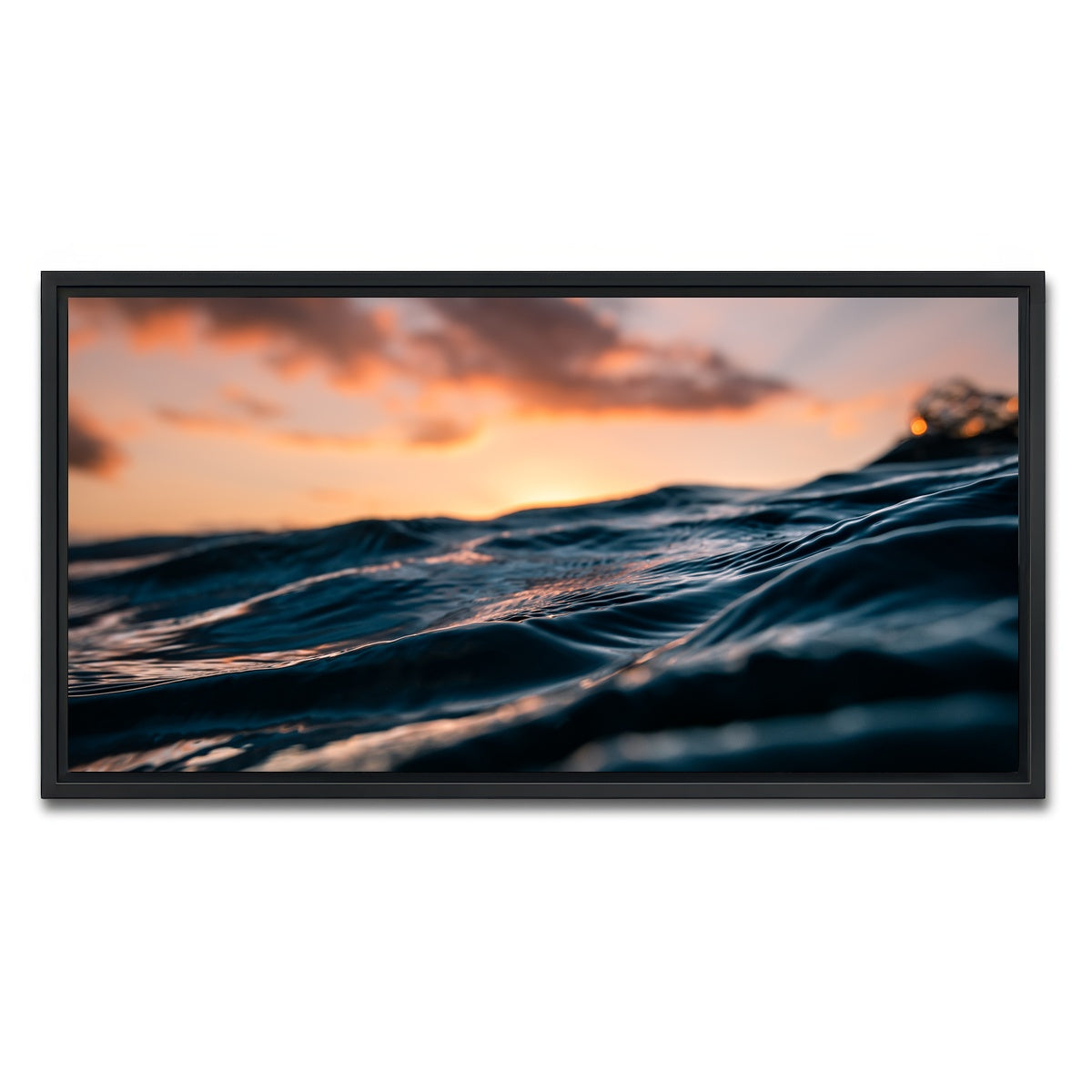 AUTO-MOCKUP WHITE | Ocean Flow | 1 Piece | Black Framed Canvas | group=2x1