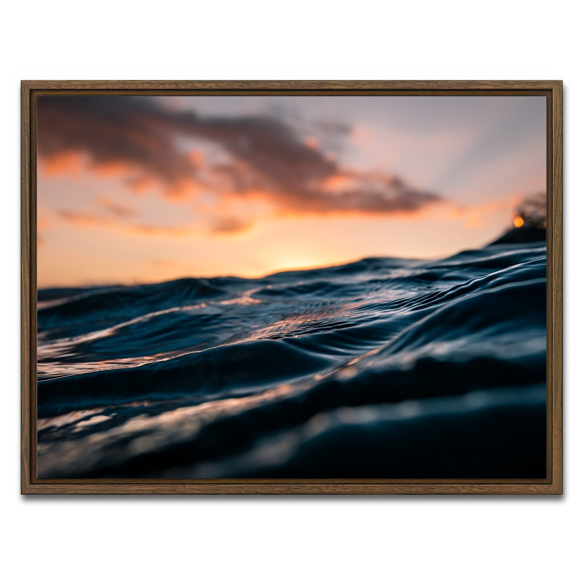 AUTO-MOCKUP WHITE | Ocean Flow | 1 Piece | Walnut Framed Canvas | group=4x3