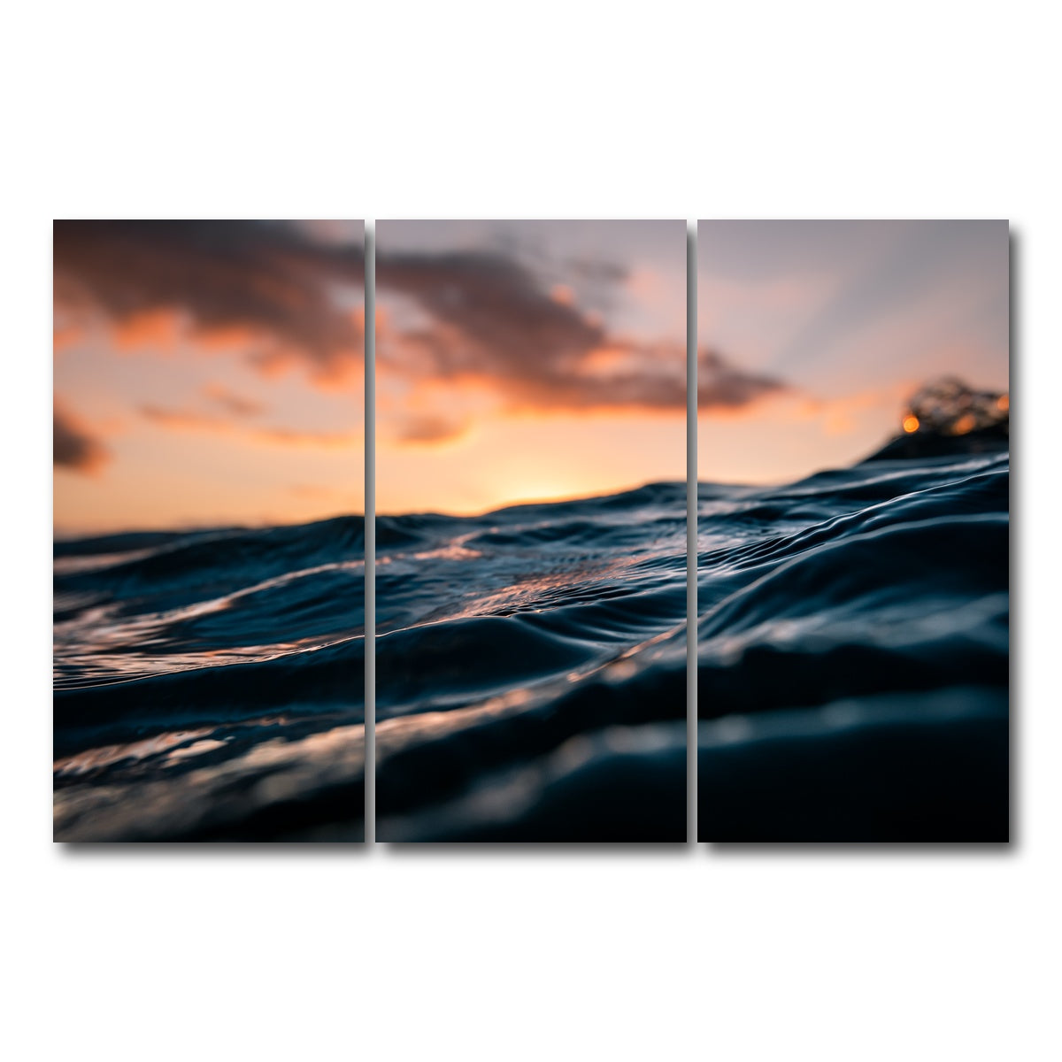 AUTO-MOCKUP WHITE | Ocean Flow | 3 Piece | Gallery Wrap Canvas | group=12x24