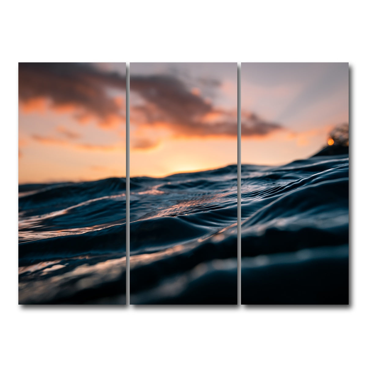 AUTO-MOCKUP WHITE | Ocean Flow | 3 Piece | Gallery Wrap Canvas | group=8x18