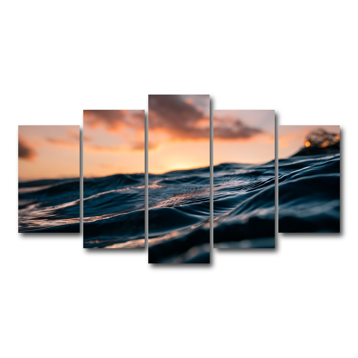 AUTO-MOCKUP WHITE | Ocean Flow | 5 Piece | Gallery Wrap Canvas | group=5_normal