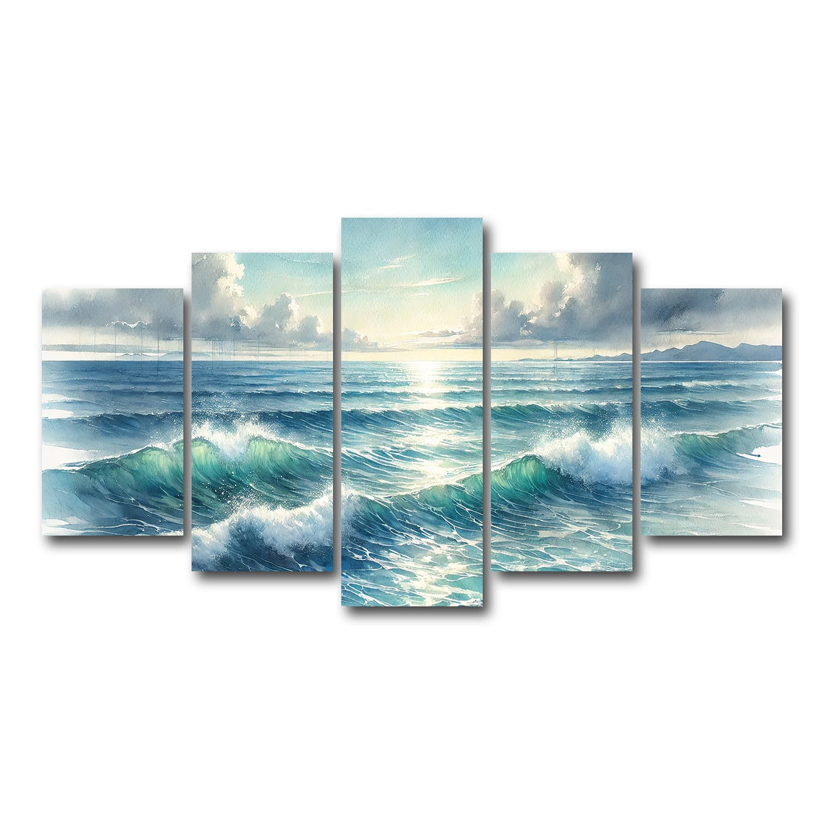 AUTO-MOCKUP WHITE | Ocean Horizon | 5 Piece | Gallery Wrap Canvas | group=5_normal