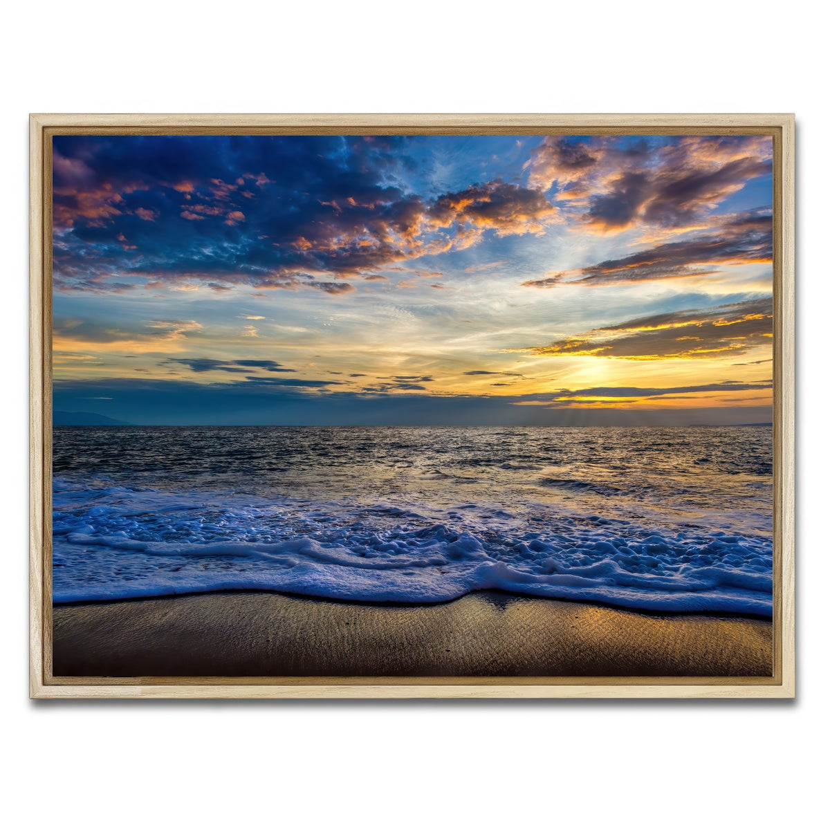 AUTO-MOCKUP WHITE | Ocean Landscape | 1 Piece | Natural Framed Canvas | group=4x3