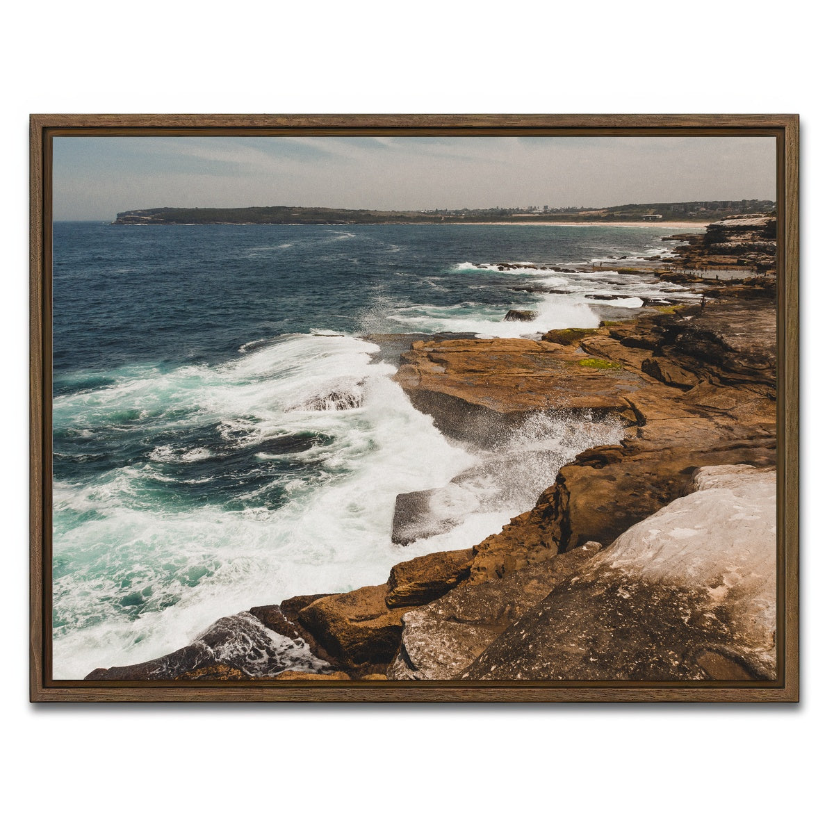 AUTO-MOCKUP WHITE | Ocean Spray | 1 Piece | Walnut Framed Canvas | group=4x3