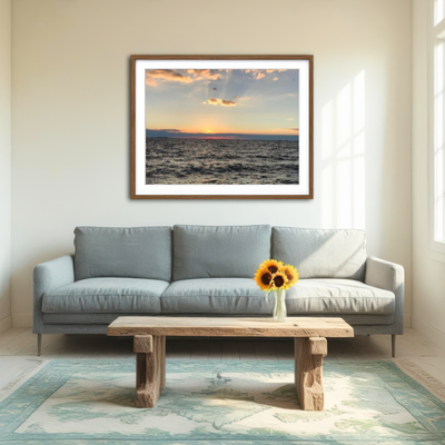 AUTO-MOCKUP ROOM | Ocean Sunset Wall Art