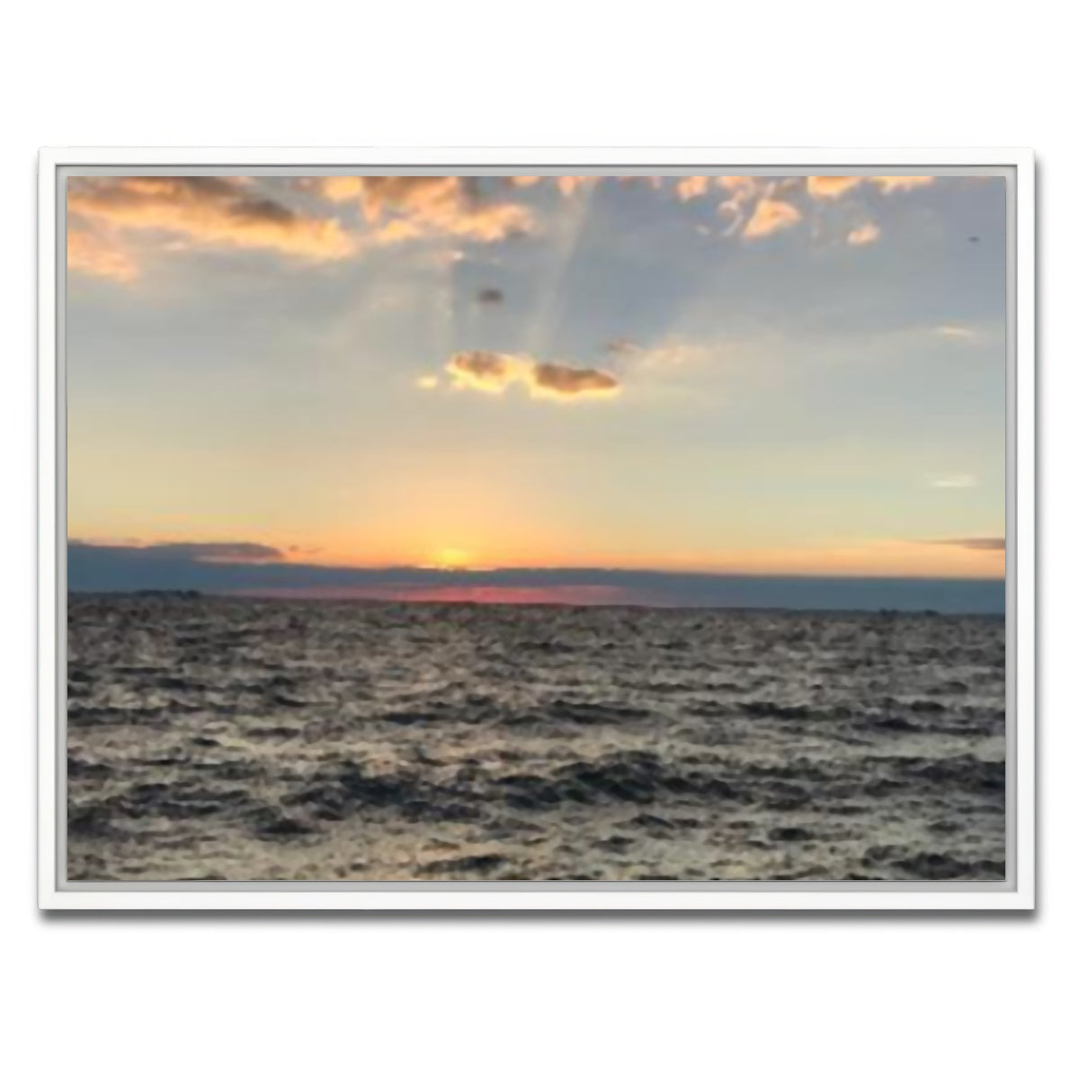 AUTO-MOCKUP WHITE | Ocean Sunset | 1 Piece | White Framed Canvas | group=4x3