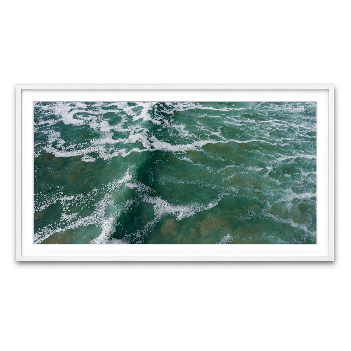 Framed Print 2x1 White