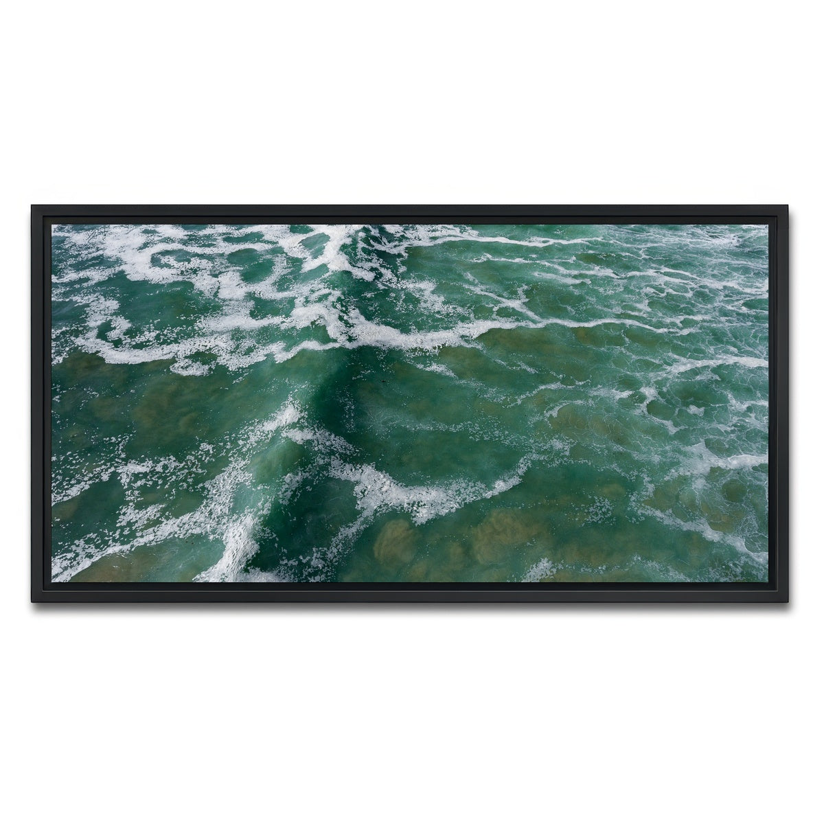 AUTO-MOCKUP WHITE | Ocean Surge | 1 Piece | Black Framed Canvas | group=2x1