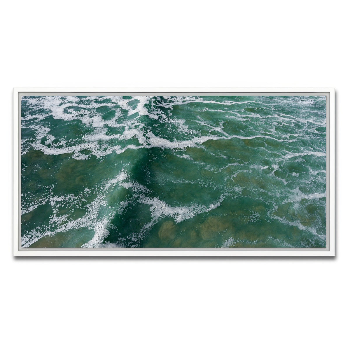AUTO-MOCKUP WHITE | Ocean Surge | 1 Piece | White Framed Canvas | group=2x1