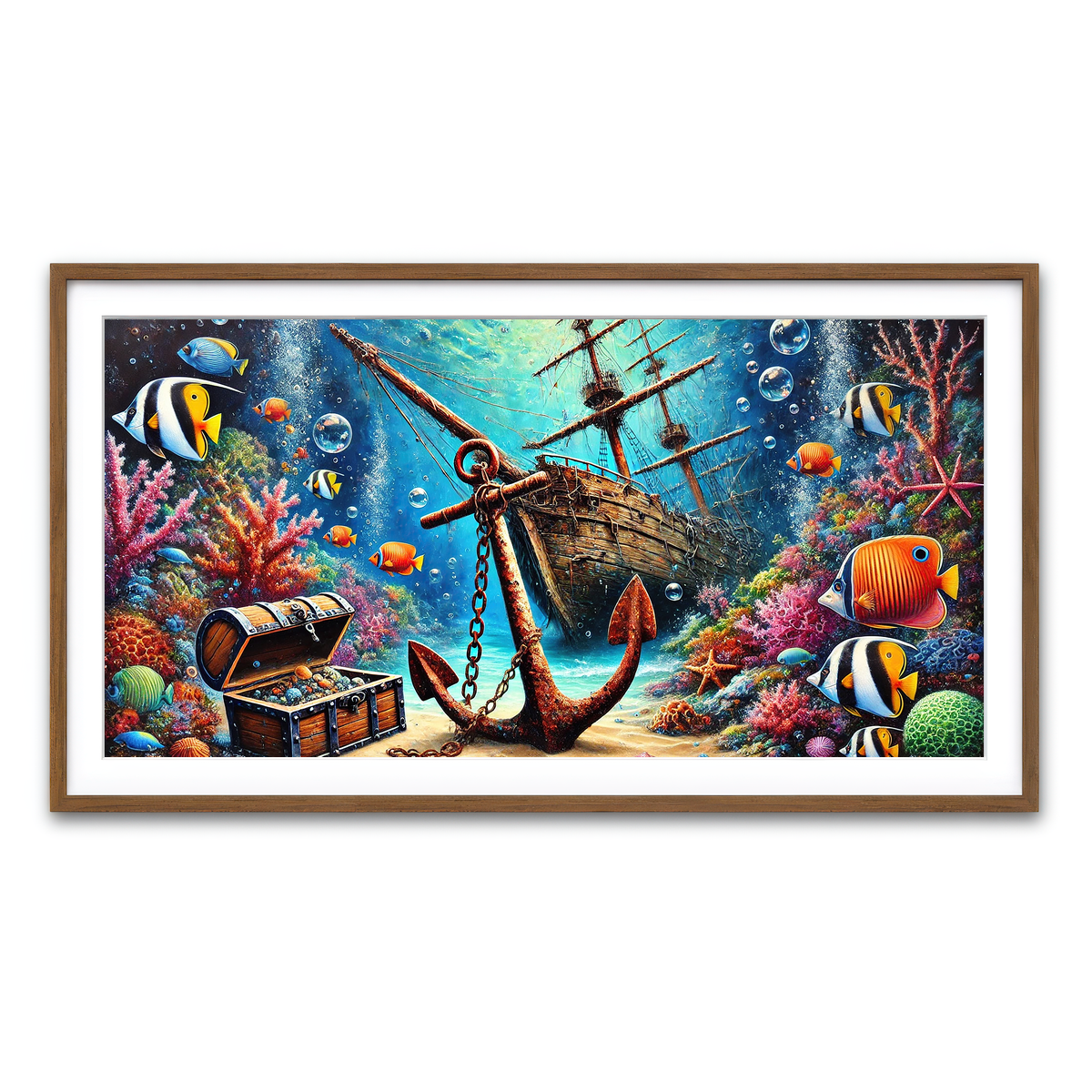 Framed Print 2x1 Walnut