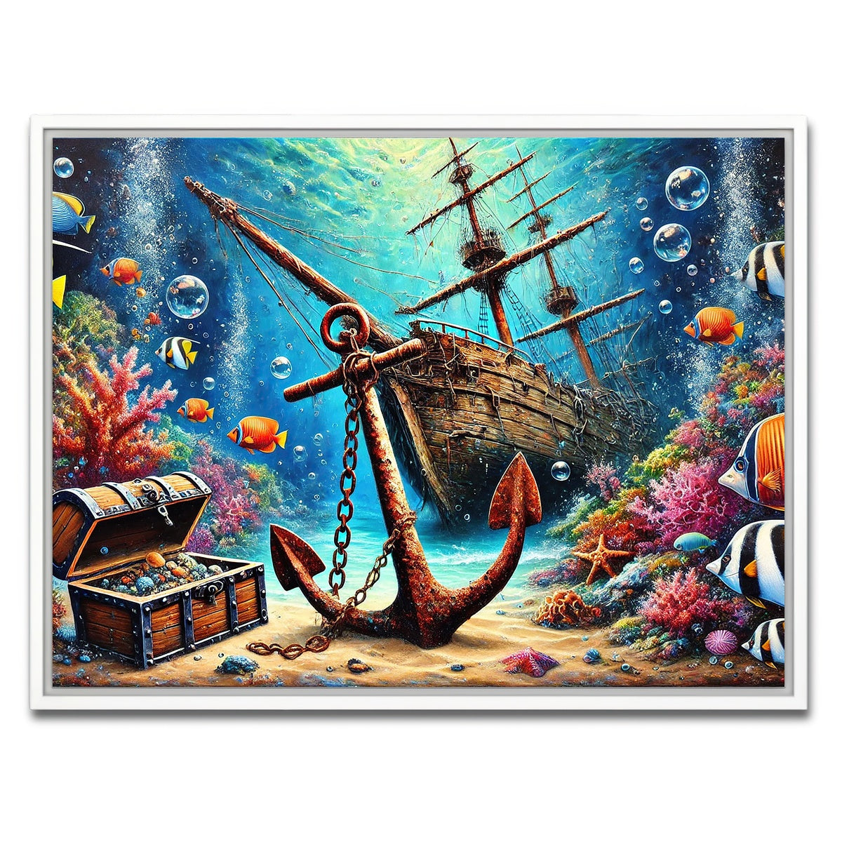 AUTO-MOCKUP WHITE | Ocean Treasures | 1 Piece | White Framed Canvas | group=4x3