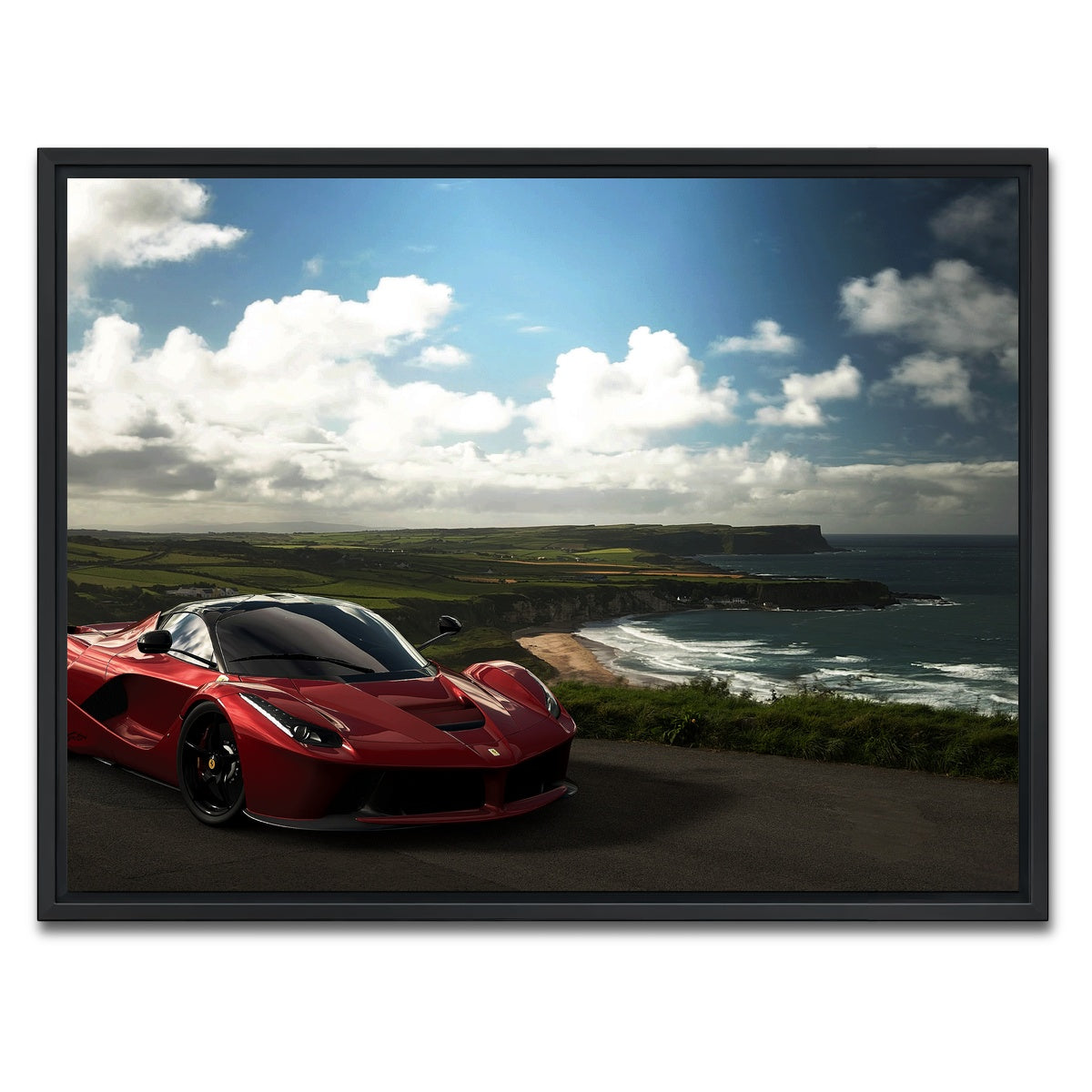 AUTO-MOCKUP WHITE | Ocean View | 1 Piece | Black Framed Canvas | group=4x3