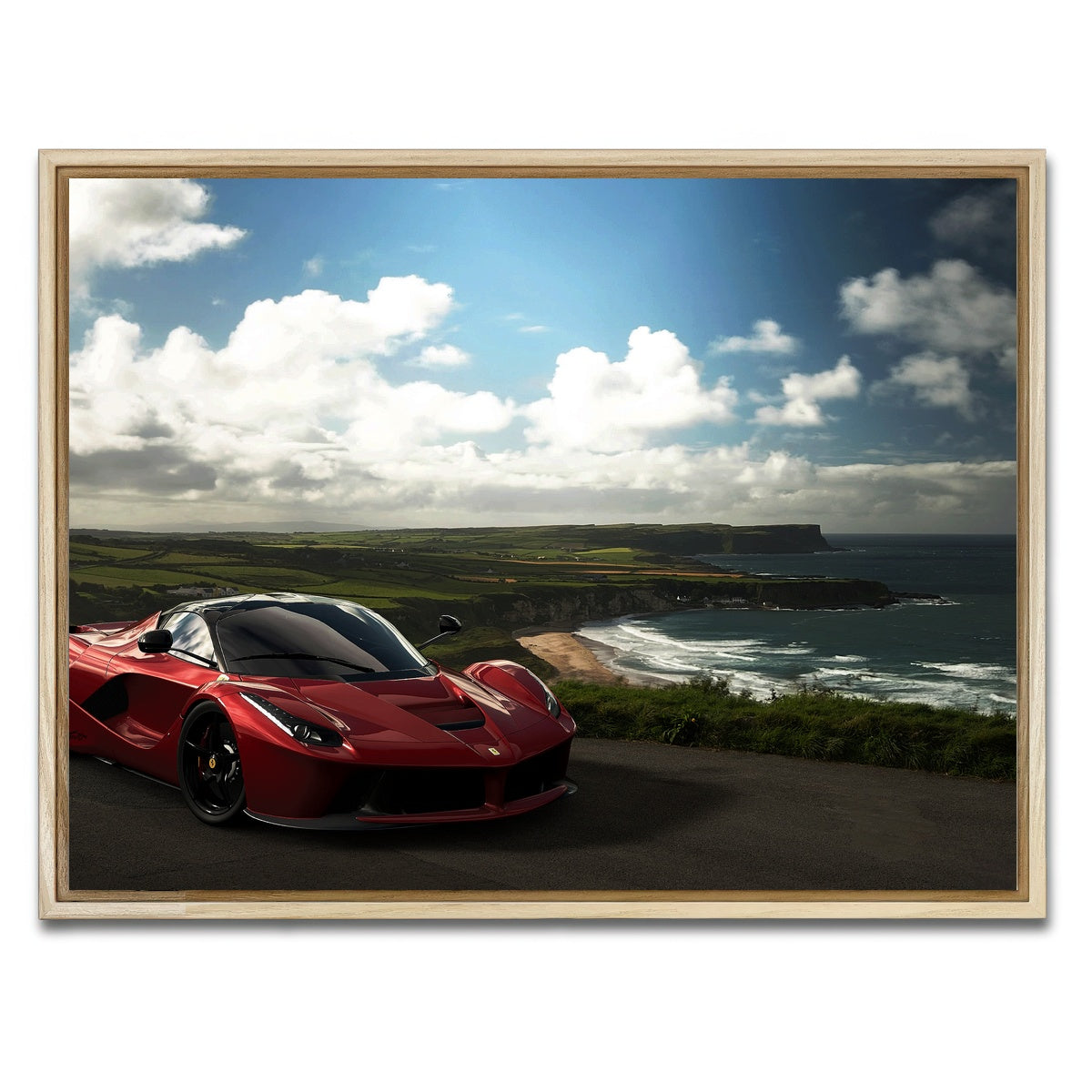 AUTO-MOCKUP WHITE | Ocean View | 1 Piece | Natural Framed Canvas | group=4x3