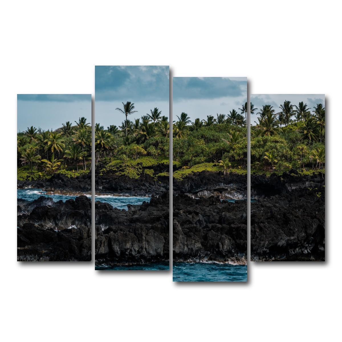 AUTO-MOCKUP WHITE | Ocean and Lava Rock | 4 Piece | Gallery Wrap Canvas | group=4_normal