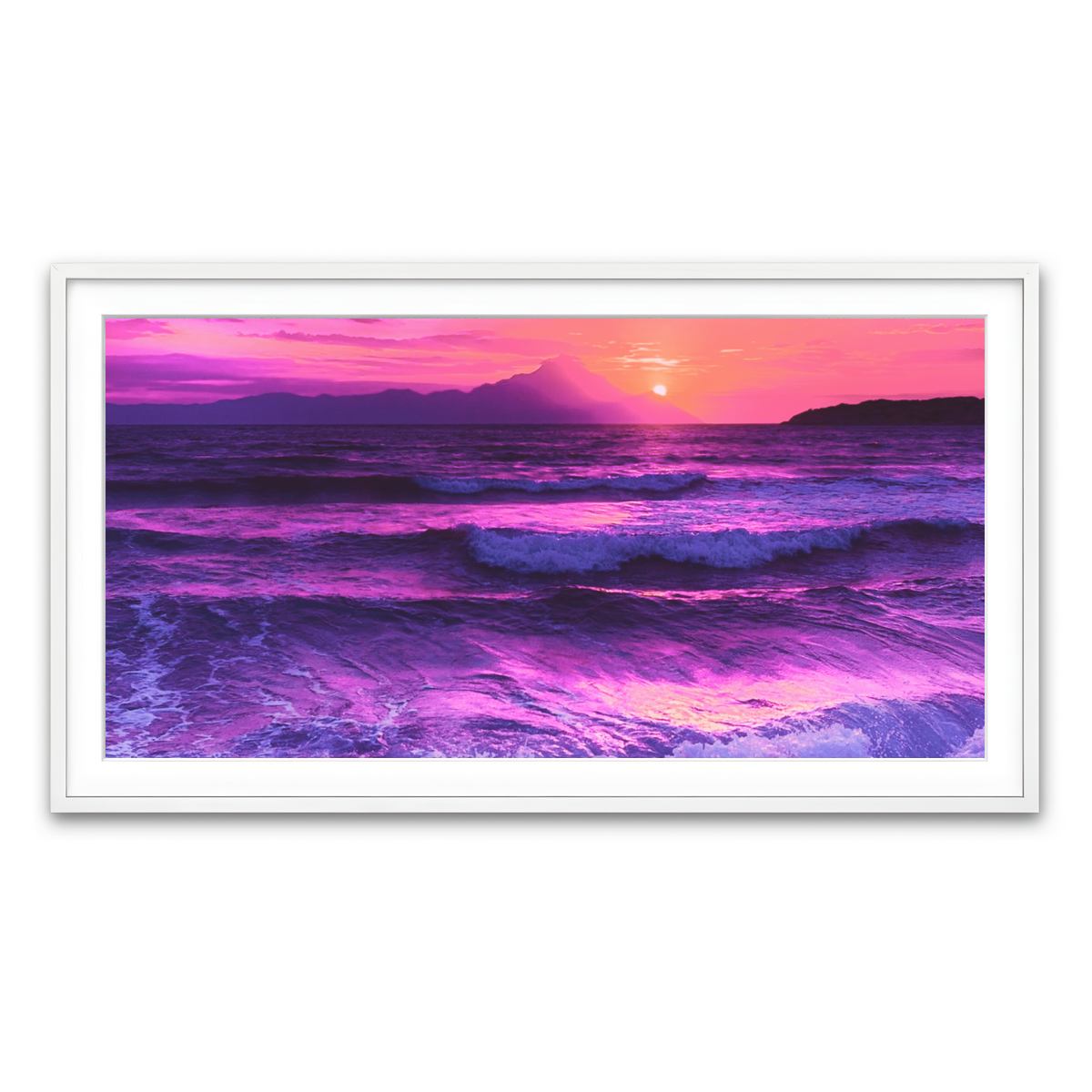 Framed Print 2x1 White