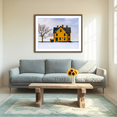 AUTO-MOCKUP ROOM | Officer's Row Yellow House Wall Art