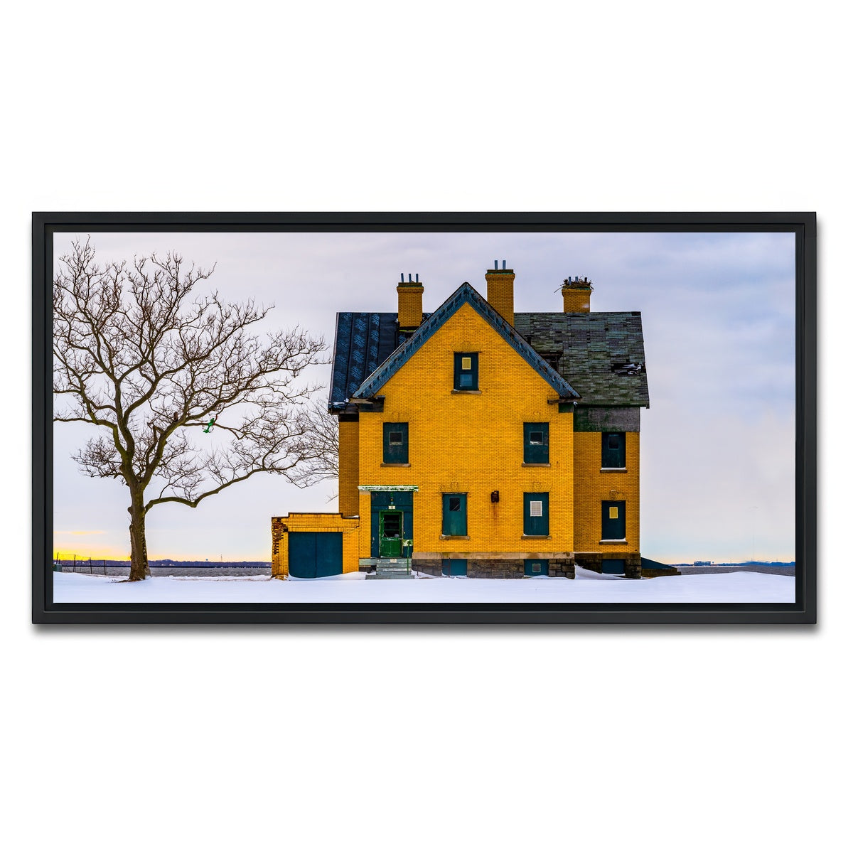 AUTO-MOCKUP WHITE | Officer's Row Yellow House | 1 Piece | Black Framed Canvas | group=2x1