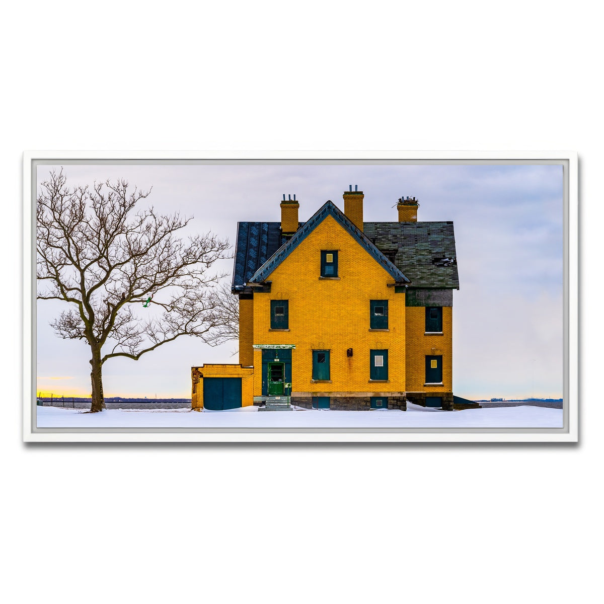 AUTO-MOCKUP WHITE | Officer's Row Yellow House | 1 Piece | White Framed Canvas | group=2x1