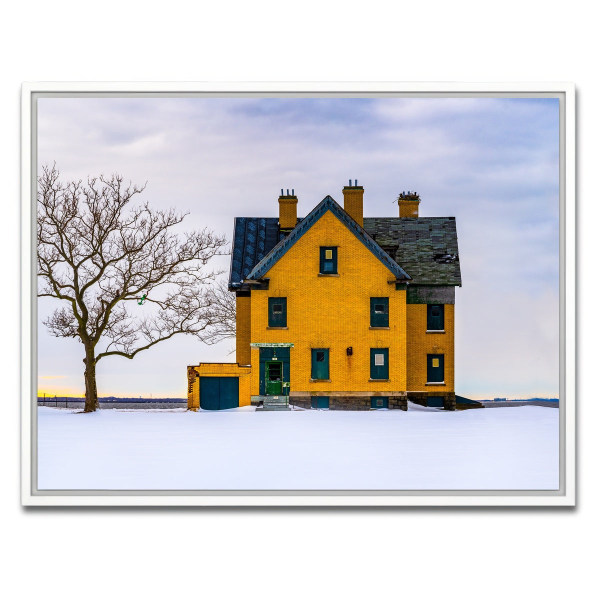 AUTO-MOCKUP WHITE | Officer's Row Yellow House | 1 Piece | White Framed Canvas | group=4x3